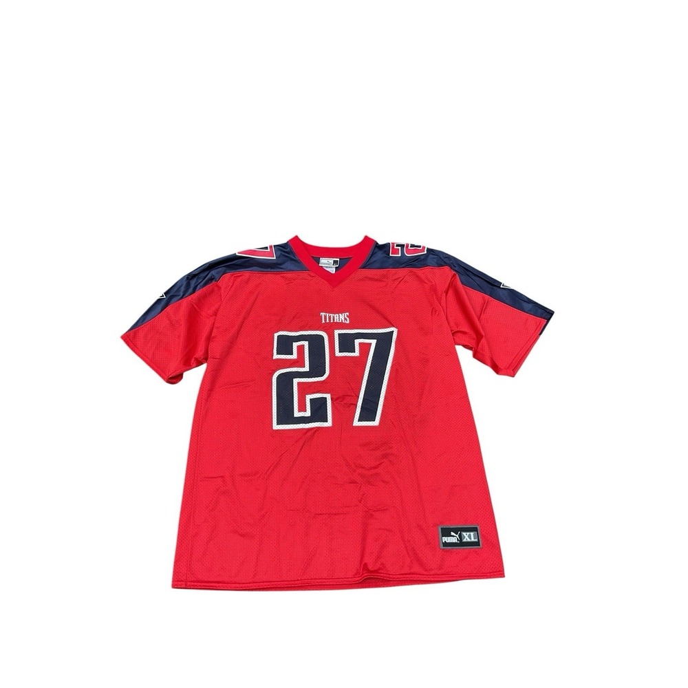 Vintage‎ Eddie George #27 Puma Tennessee Titans Red Alternate Jersey Size XL